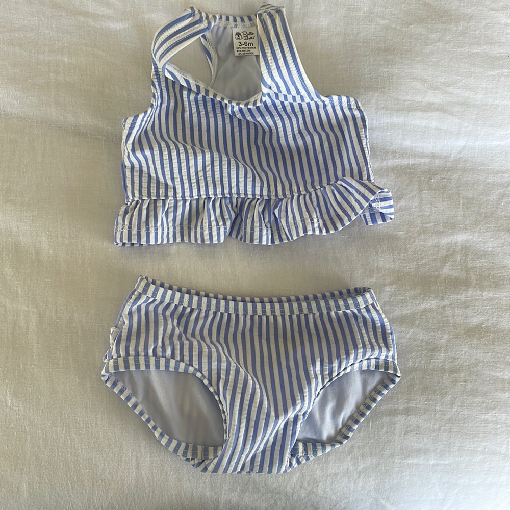 Two piece seersucker bikini